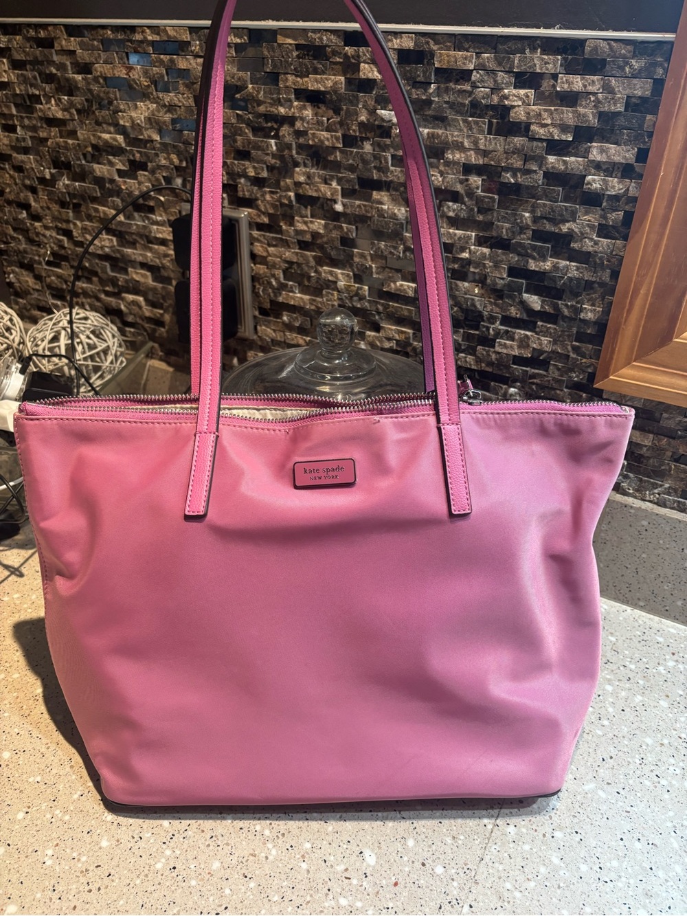 kate spade Pink Nylon Tote with Double Straps